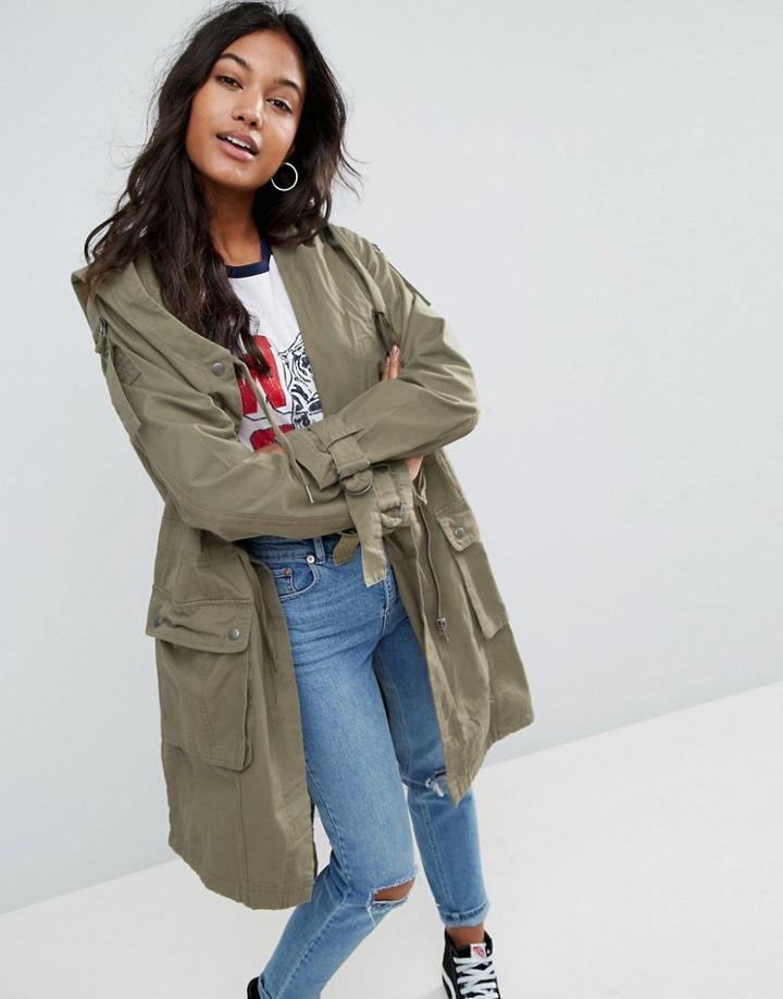 Asos Waterfall Parka - Green