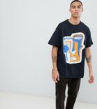 Reclaimed Vintage Inspired Face Print T-shirt In Multi Color - Blue