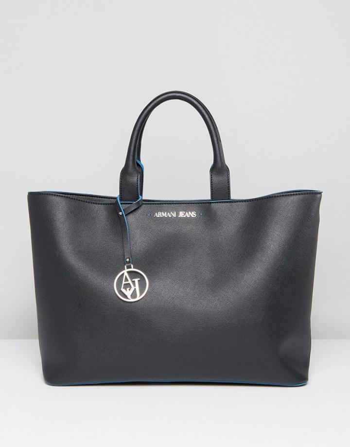 Armani Jeans Shoulder Bag In Black - Black