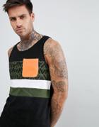 Another Influence Khaki Color Block Tank - Green