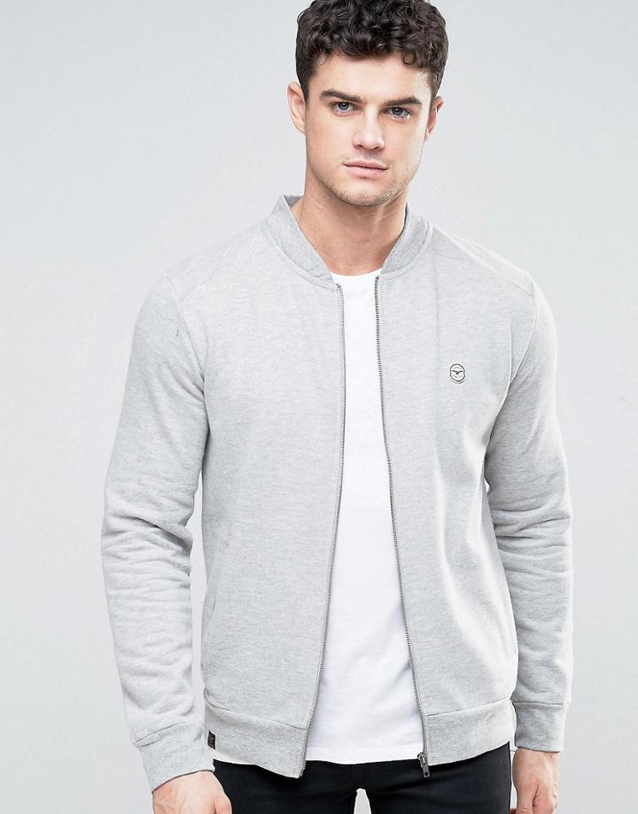 Le Breve Bomber Gray Marl - Gray
