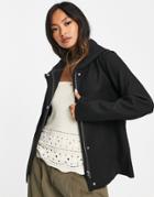 Only Siri Bonded Hood Jacket In Black