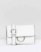 Miss Selfridge Belt Bag With Metal Trim In White - White