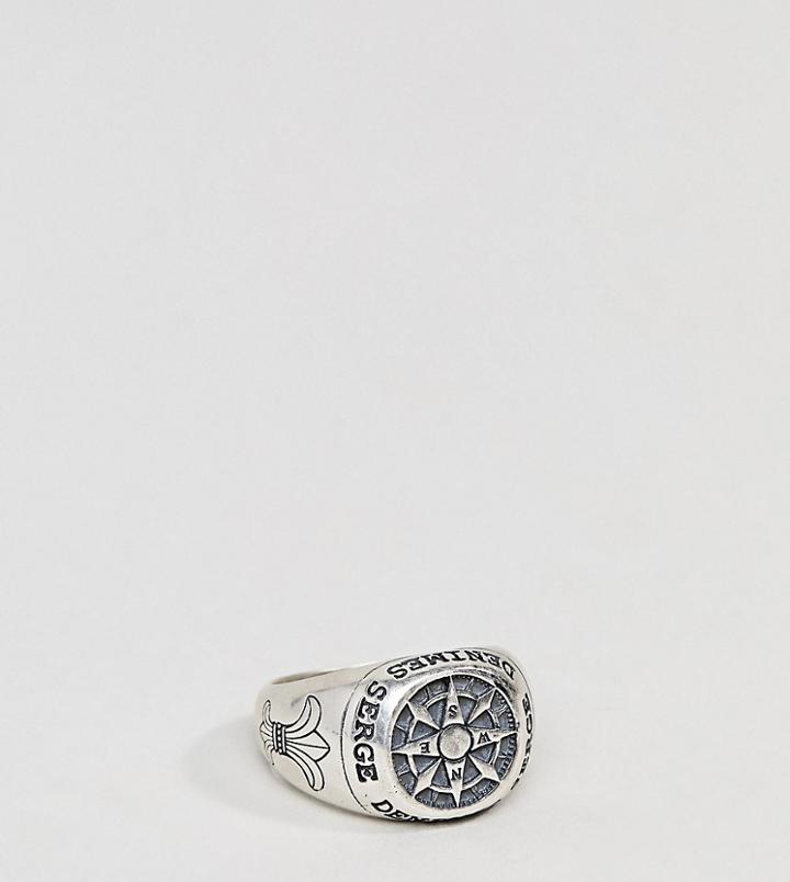Serge Denimes Napoleon Ring In Solid Silver - Silver