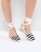 Miss Selfridge Stripe Espadrille Wedge Heel Sandals - Multi