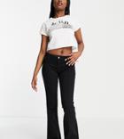 Asyou 00's Flare Jean With Pockets In Black