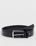 Jack & Jones Premium Leather Belt In Black - Black