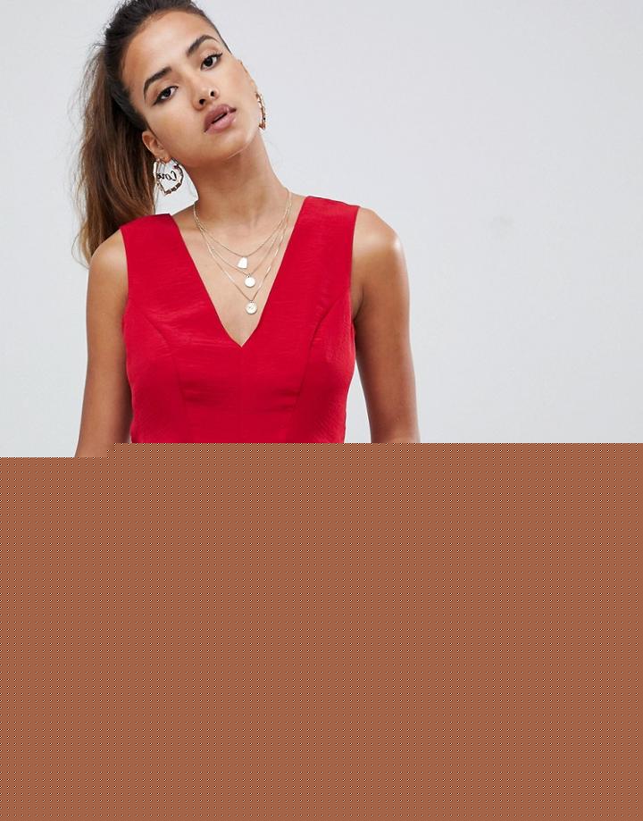 Ax Paris Bardot Prom Dress With Contrast Skirt-navy