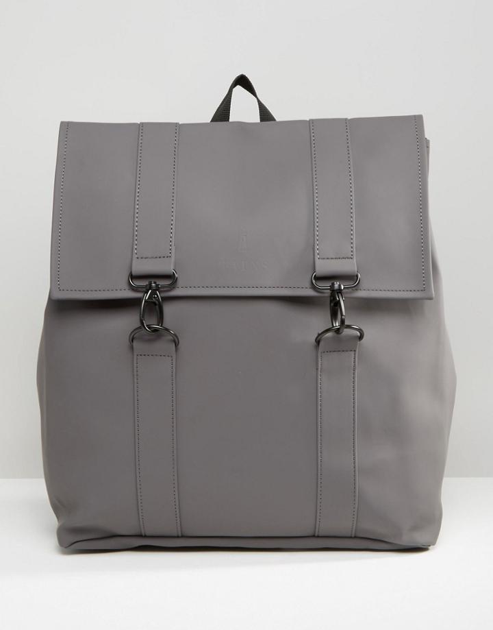 Rains Msn Backpack In Gray - Gray