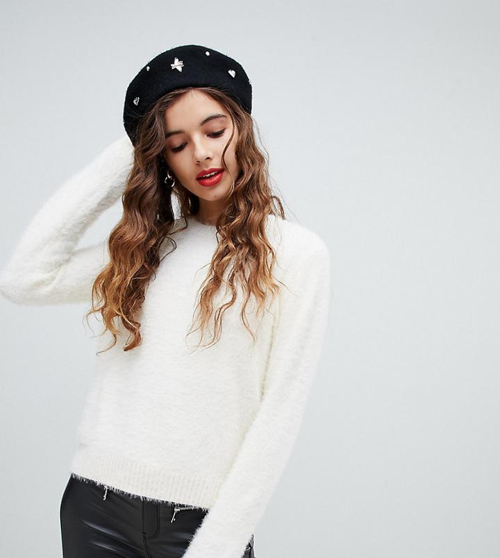 Bershka Eyelash Round Neck Sweater