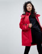 Asos Parka With Funnel Neck And Buckles-brown