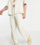 Collusion Pants Set In Beige-neutral