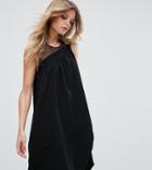 Vero Moda Tall Short Dress With Ruffle Detail - Black