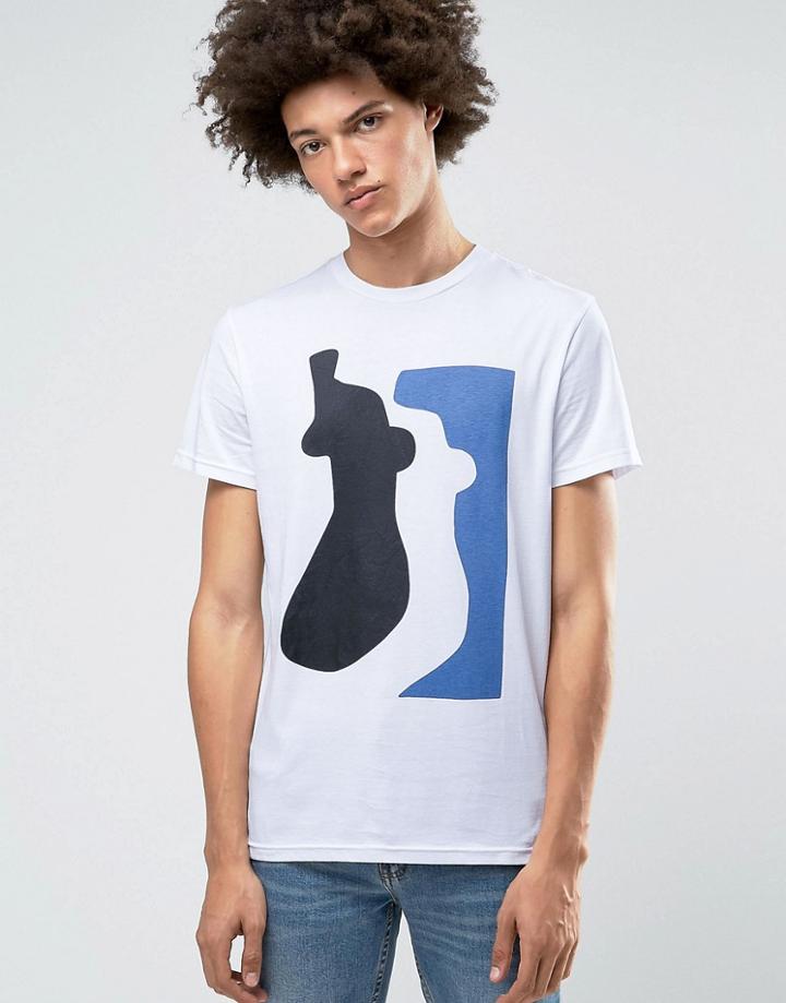 Weekday Alan Print T-shirt White - White