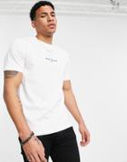 Fred Perry Embroidered T-shirt In White