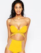 Asos Fuller Bust Mix & Match Multi Wrap Bandeau Bikini Top Dd-g