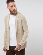 Asos Ultimate Knitted Cardigan In Oatmeal - Beige