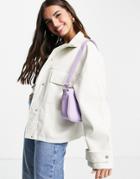 Asos Design Chuck On Faux Leather Jacket In White