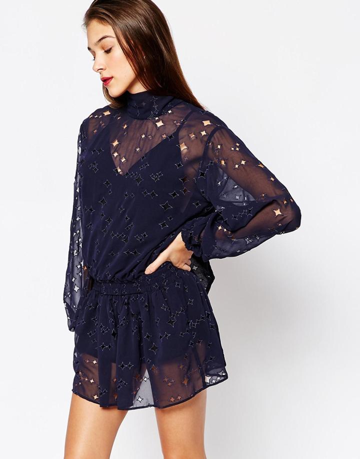 Bec & Bridge Dusk To Dawn Mini Dress - Navy
