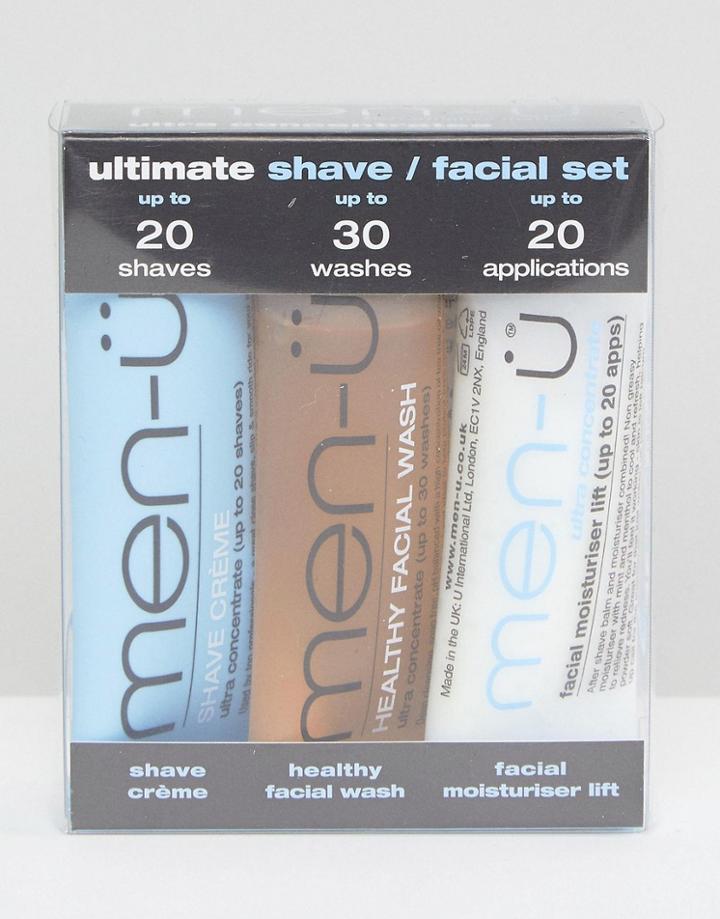 Men-u Ultimate Shave / Facial Set 3x15ml - Clear