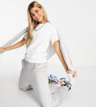 Weekday Alanis Organic Cotton T-shirt With Crew Neck In White