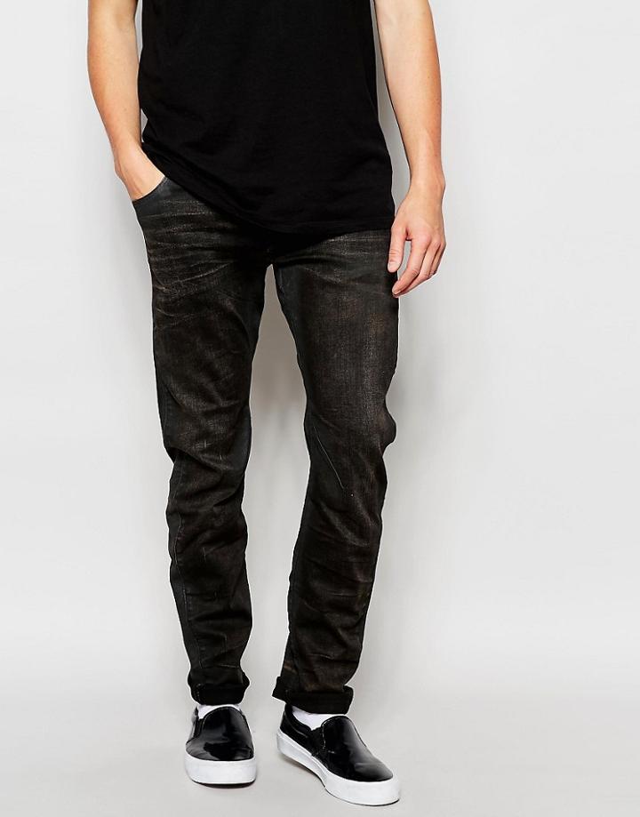 G-star Jeans Arc Zip 3d Slim Fit Slander Black Superstretch Aged Cobler - Black