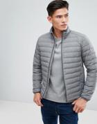 Esprit Quilted Jacket In Real Down - Gray