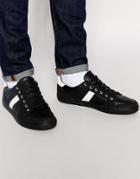 Asos Retro Sneakers In Black With Chunky Sole - Black