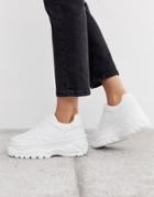 Asos Design Denmark Chunky Sneakers In White - White