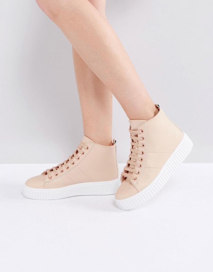 Asos Anytime Creeper Ankle Boots - Beige