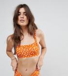 Zulu & Zephyr Exclusive Polka Amber Bikini Top - Orange
