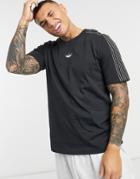 Adidas Originals Sprt 3-stripes T-shirt In Black