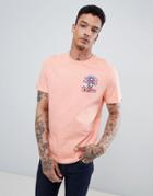 Original Penguin 80s Pete Penguin Back Print T-shirt In Pink - Pink