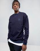 Adidas Originals Tokyo Pack Indigo Crewneck Sweatshirt In Blue Bk2224 - Blue