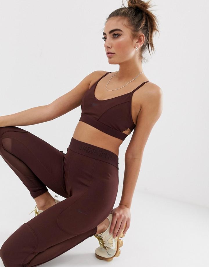 Nike Training Hypercool Yoga Leggings In Burgundy