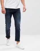 Jack & Jones Intelligence Jeans In Slim Fit Blue Black Denim - Navy