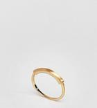 Asos Curve Sleek Tube Bar Ring - Gold