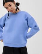 Asos White Bonded Sweatshirt - Blue
