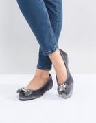 Head Over Heels Happi Gray Embellished Velvet Ballet Shoes - Gray