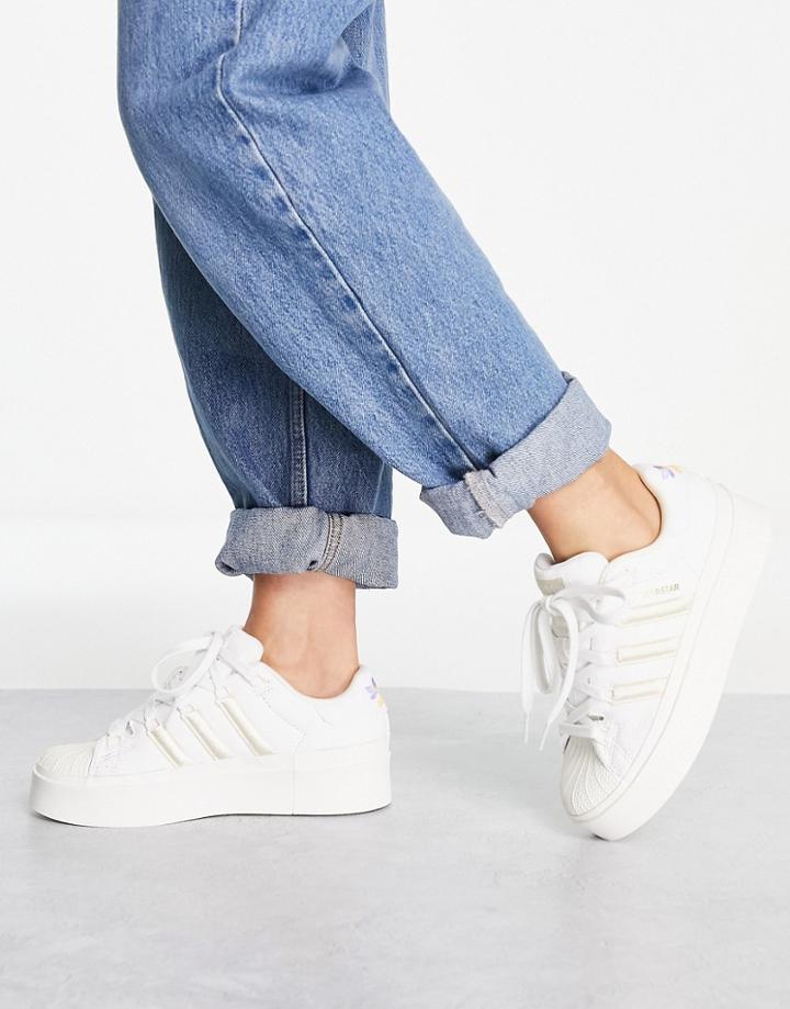 Adidas Originals Superstar Bonega Sneakers In Off White