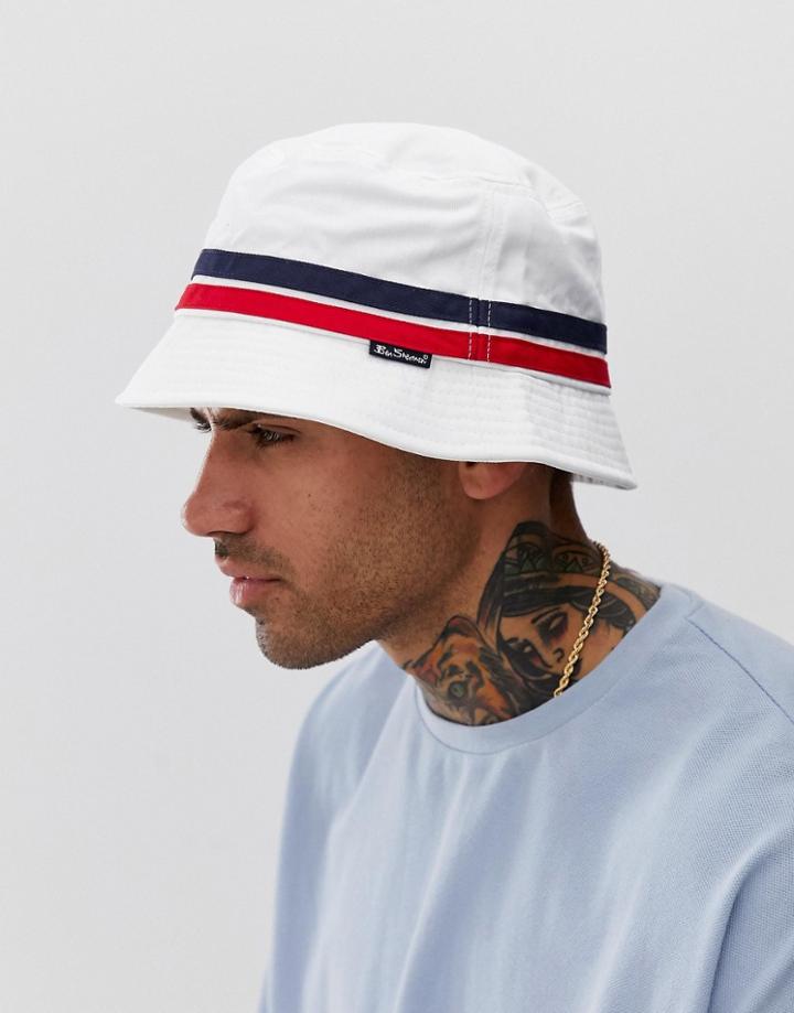 Ben Sherman Bucket Hat In White - White