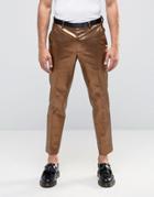 Asos Skinny Smart Pants In Bright Bronze - Brown