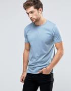 Asos T-shirt With Crew Neck In Light Blue - Blue