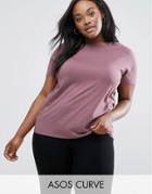 Asos Curve Crew Neck T-shirt - Red