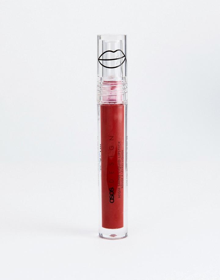 Asos Design High Shine Liquid Lipstick - Real Talk - Red
