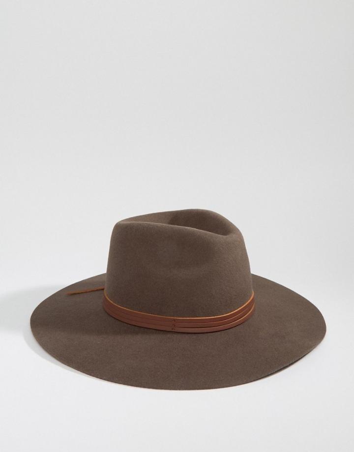Brixton Drover Fedora Hat - Brown