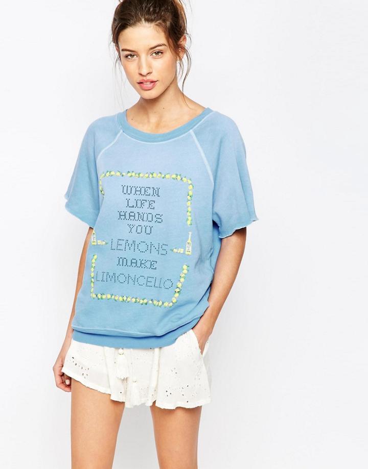 Wildfox Make Limoncello T-shirt - Blue