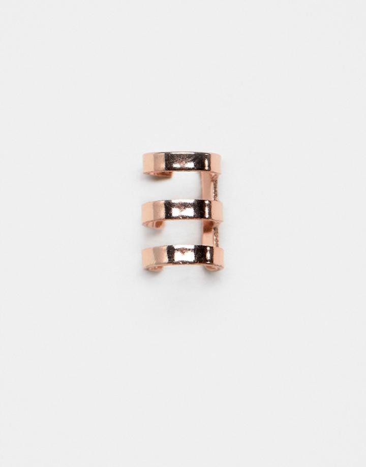 Icon Brand Ear Cuff In Rose Gold