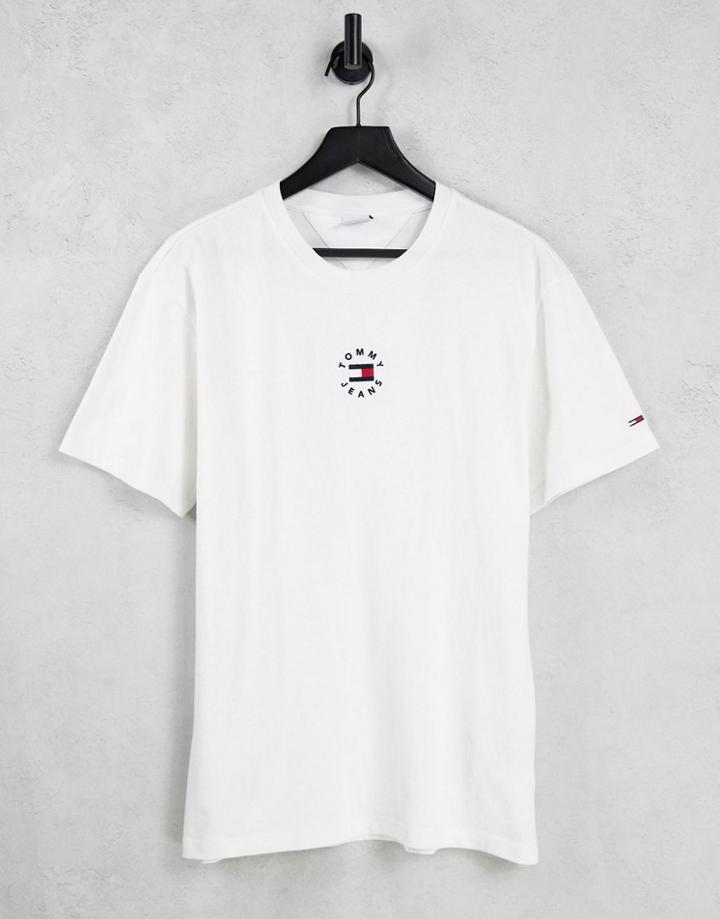 Tommy Jeans Tiny Circular Logo T-shirt In White