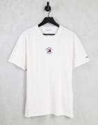 Tommy Jeans Tiny Circular Logo T-shirt In White